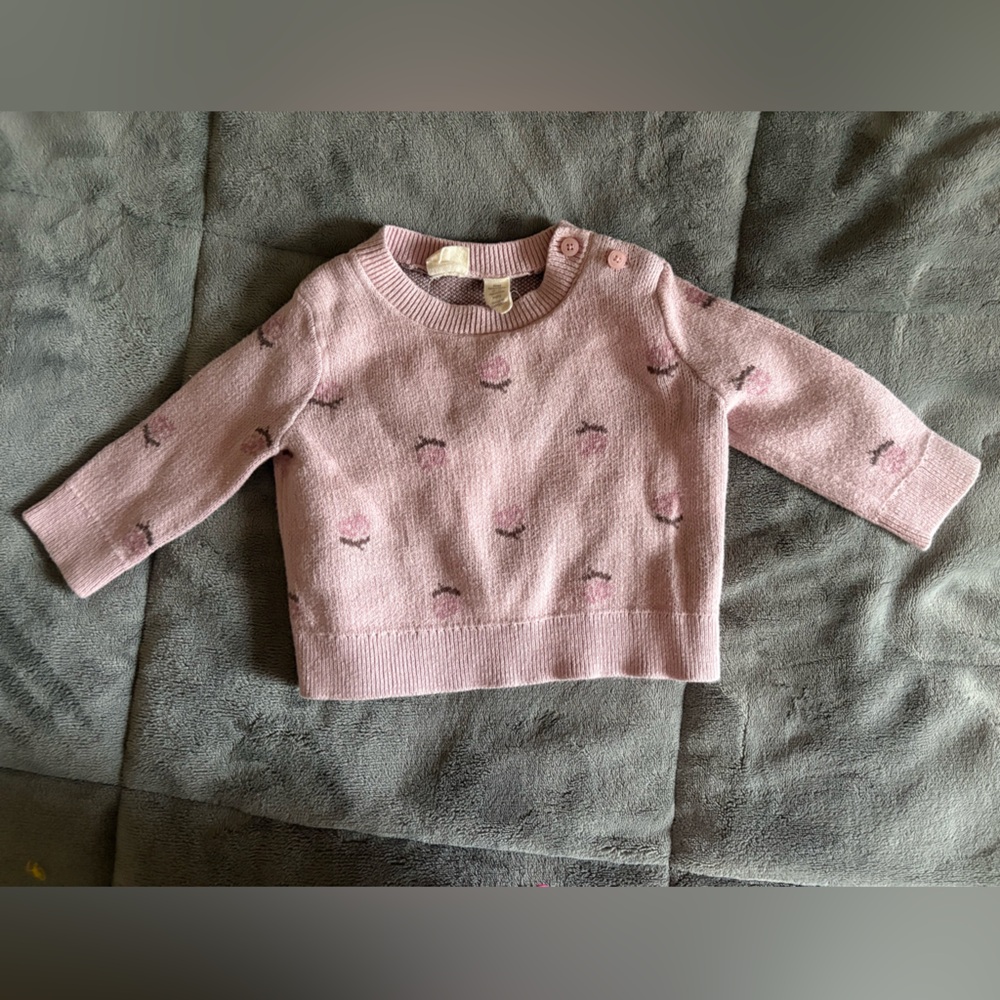 Floal mauve baby gap pink baby set